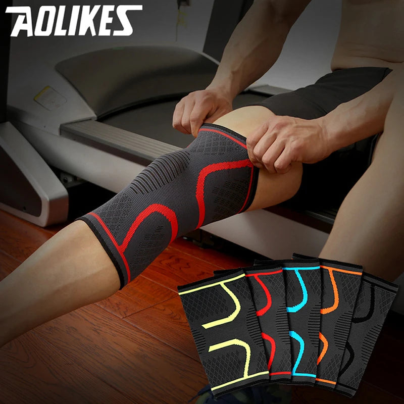 Fitness Knee Support Brace - Elastic Nylon Compression Sleeve for Running, Cycling, Basketball, and Volleyball