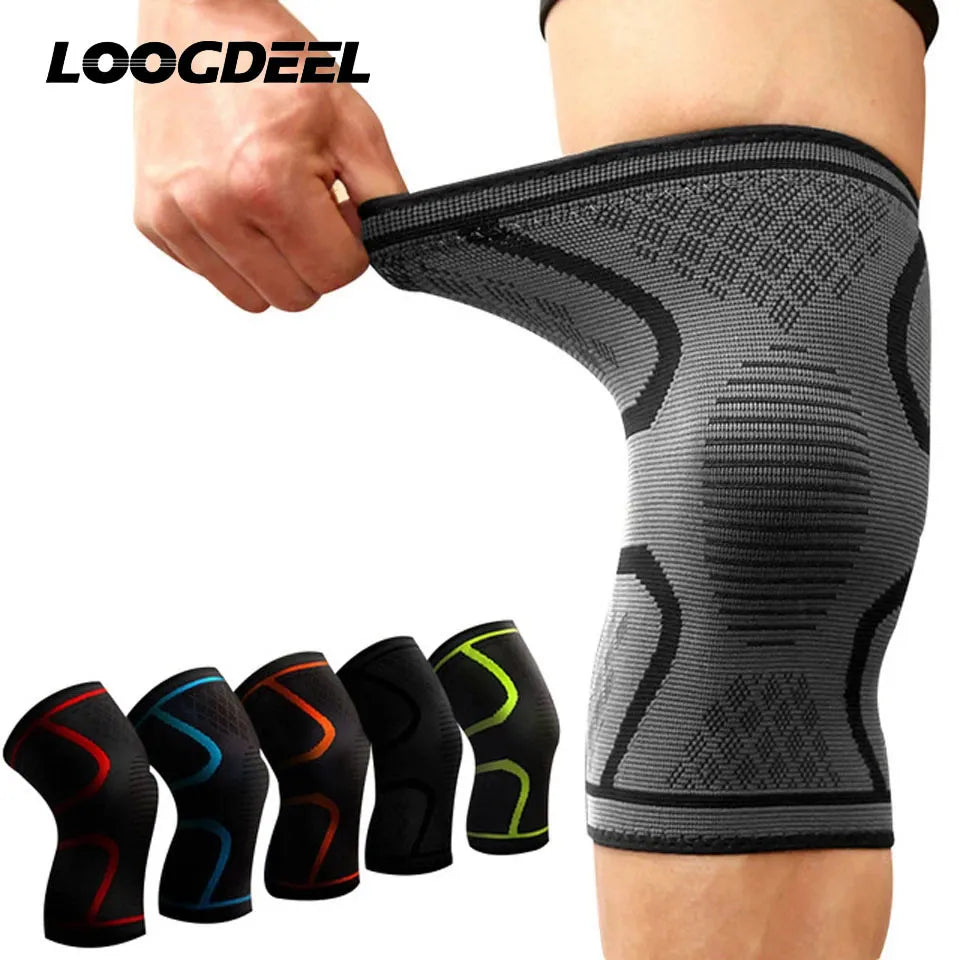 Fitness Knee Support Brace - Elastic Nylon Compression Sleeve for Running, Cycling, Basketball, and Volleyball