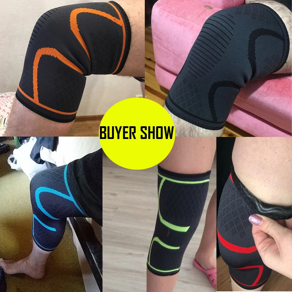 Fitness Knee Support Brace - Elastic Nylon Compression Sleeve for Running, Cycling, Basketball, and Volleyball